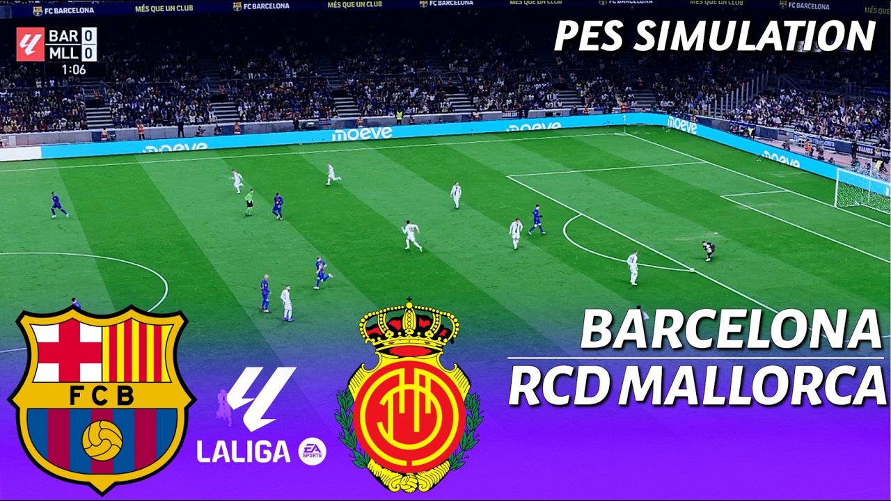 Barcelona vs RCD Mallorca | LaLiga 2025/26 | PES 21  Simulation
