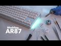 ABKONCORE AR87 Mods | Lubed Cherry Black Switches Typing Sounds