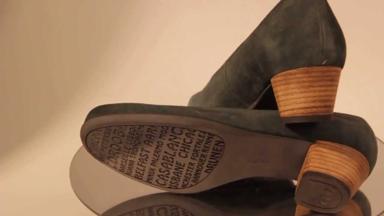 Durea 5627 582 5519 pump - Donkergroen suede, wijdte E en H - YouTube