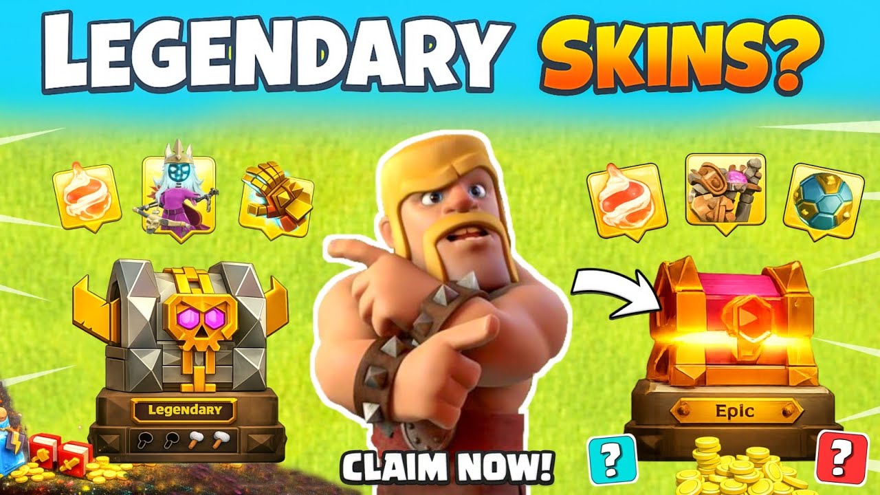 Treasure Hunt Event is Back! 😱 FREE Skins & Legendary Chests Rewards | Clash of Clans