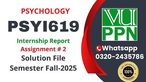 PSY619 Internhsip Report Solution #psy619 #psyi619