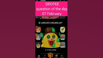 Dropee question of the day code 07 February | Dropped question of the day code | @CryptoTechSunil