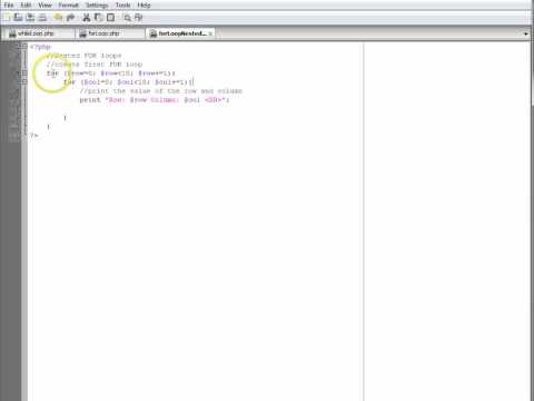 Basic PHP WHILE and FOR loops