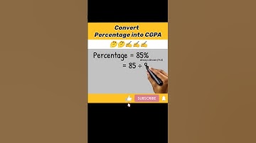 Convert Percentage into CGPA #percentageinhindi #youtubeshorts #mathstricks #mathshorts #basicmaths