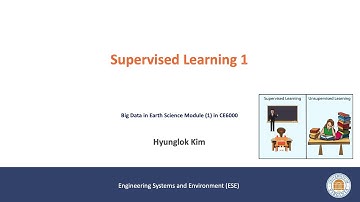 UVA CE6000 (Big Data in Earth Science Module): Supervised Learning 1