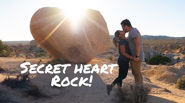 Searching for the hidden "Heart Rock" in Joshua Tree National Park.