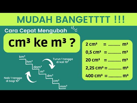 Video: Bagaimana cara mengubah cm3 ke CM?