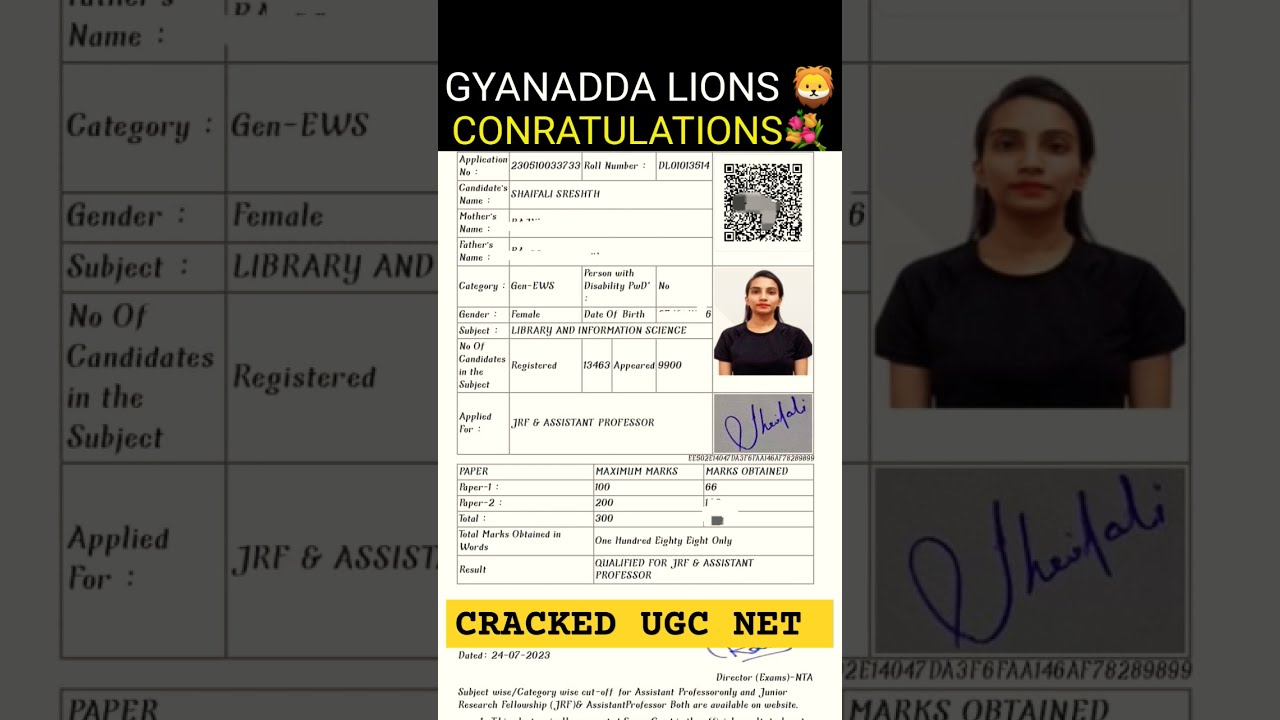 CRACKED UGC NET JRF QUALIFIED IN LIBRARY AND INFORMATION SCIENCE Ugcnet Shorts Ytshorts Gyanadda