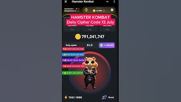 Hamster Kombat Daily Cipher 13 July #hamsterkombat #hamstercombo #morsecode