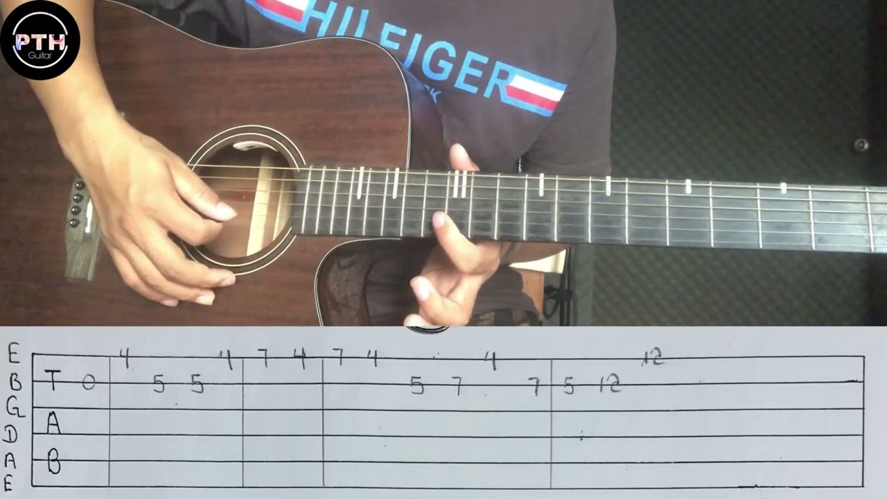 အသက်လေးဆယ် guitar intro and solo tutorial by@pthguitar