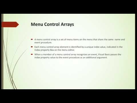 Introduction to Menus , Mouse Events and Dialog Boxes | Visual Basic | Educatcomp | Tamil