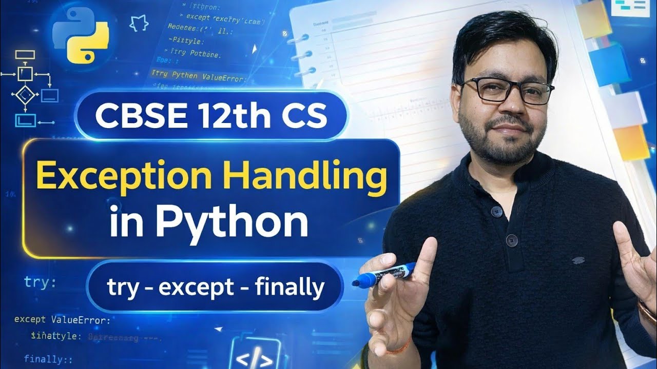 Exception Handling in Python | CBSE 12th CS by YP Computer Classes ...