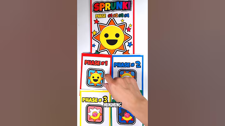 🌈SPRUNKI OC Mr.Sun | ASMR Phase 1vs2vs3vs4 Squishy #blindbag #papercraft #sprunki