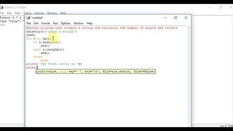 Python program that accepts a string and calculate the number of digits and letters