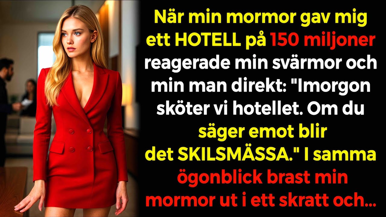 Efter att ha fått ett Hotell 🏨 på 150 Miljoner ville min man och Svärmor 😠 ta det från mig – men...