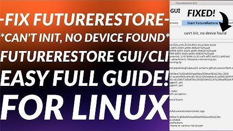 Fix Futurerestore can