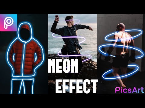 NEON EFFECT | PICSART MOBILE EDITING | INSTAGRAM | NEON RING,OUTLINE,SPIRAL | PRO EDITING | SPVU |
