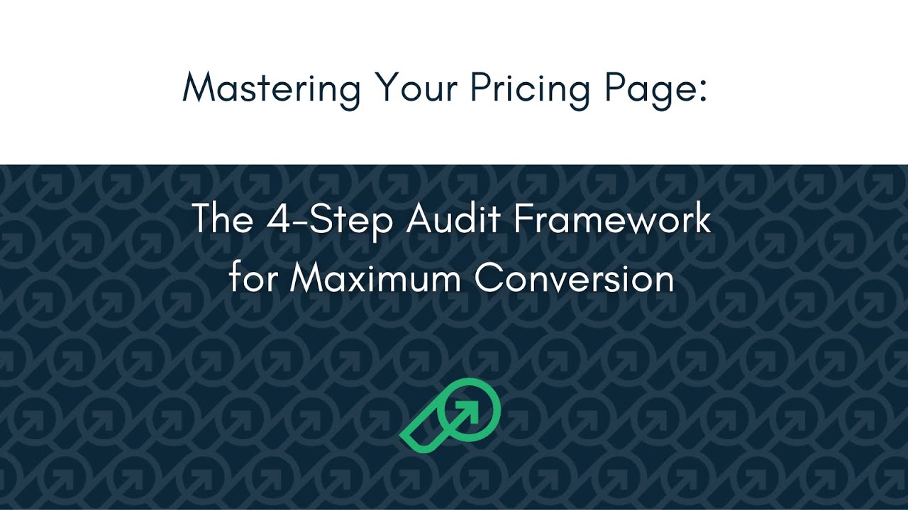 The 4-Step SaaS Pricing Page Audit Framework - YouTube