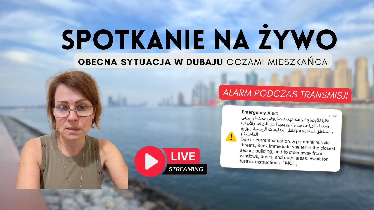 LIVE: Alarm podczas transmisji — aktualna sytuacja w Emiratach
