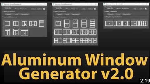 64 _ ثرى دى ماكس _ Aluminum window generator v2