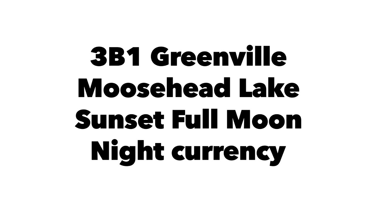 Mooosehead Lake flight 5/7/2020