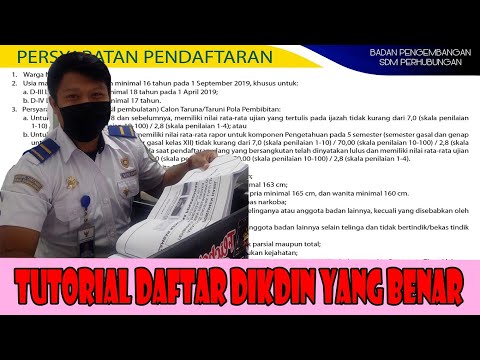 TUTORIAL DAFTAR DIKDIN 2020 | KEMENHUB POKTEKIP POLTEKIM IPDN STIS STIN STSN