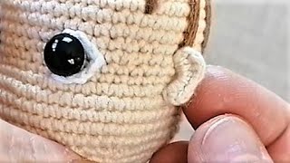 GÜLAY hala AMİGURUMİ KULAK YAPIMI.(HOW TO MAKE AMIGURUMI DOLL SIMPLE EAR)