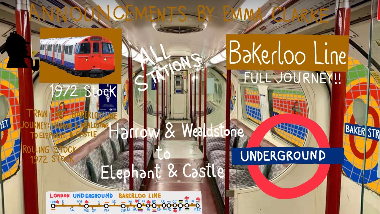 🤎BAKERLOO LINE FULL JOURNEY!🤎from Harrow & Wealdstone ➡️ Elephant & Castle (1972 stock Underground)