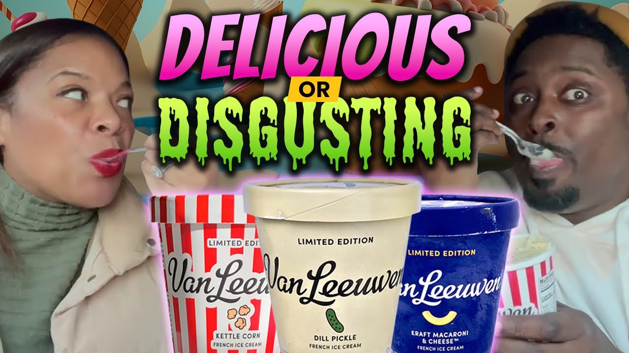 Trying Macaroni and Cheese Flavored Ice Cream?!
