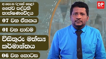 07 වන ඒකකය | පාඩම 01 - විසිතුරු මත්ස්‍ය කර්මාන්තය  -  06 වන කොටස | A/L BST Unit  07 Lesson 01