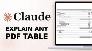 How to Explain a Financial Table in a PDF With Claude (Step by Step)