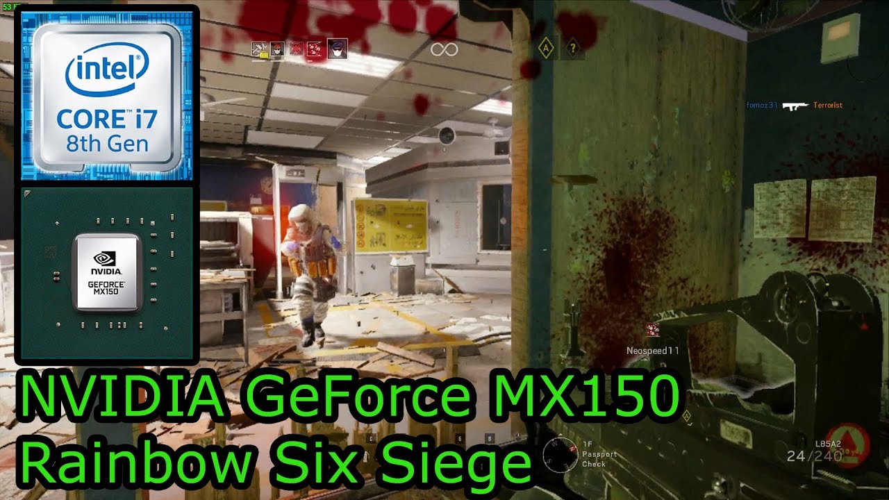 bolígrafo periscopio Experto NVIDIA GeForce MX150 - Rainbow Six Siege - YouTube