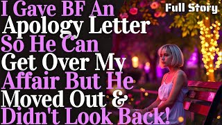 I gave BF an apology letter for my affair but he just moved out!