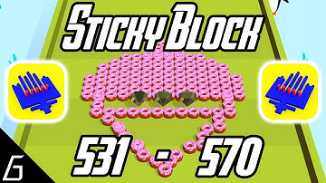 Sticky Block | Gameplay Walkthrough | Level 531 - 570 (iOS, Android)