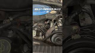 A/c compressor change out! 92 f250 7.3 idi #garagelife #7.3