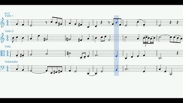 "Little Counterpoint" arranged for a string quartet