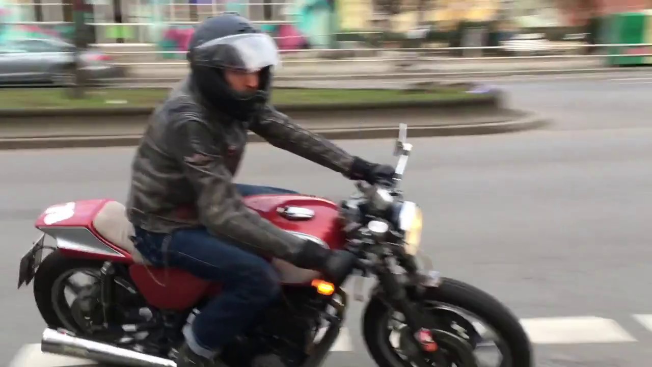 Testfahrt XS750 Cafe Racer in Berlin - YouTube