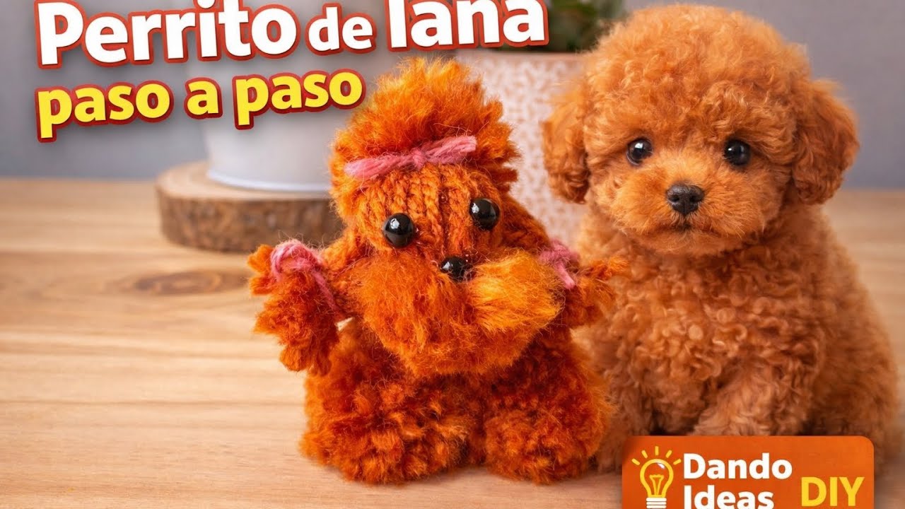 PERROS HECHOS CON LANA!🐶🧶PASO A PASO CON MUY POCOS MATERIALES/MANUALIDADES/DIY