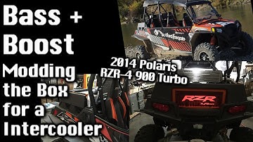 Polaris RZR4 900 Turbo - BASS + BOOST - Modding the woofer box for Intercooler