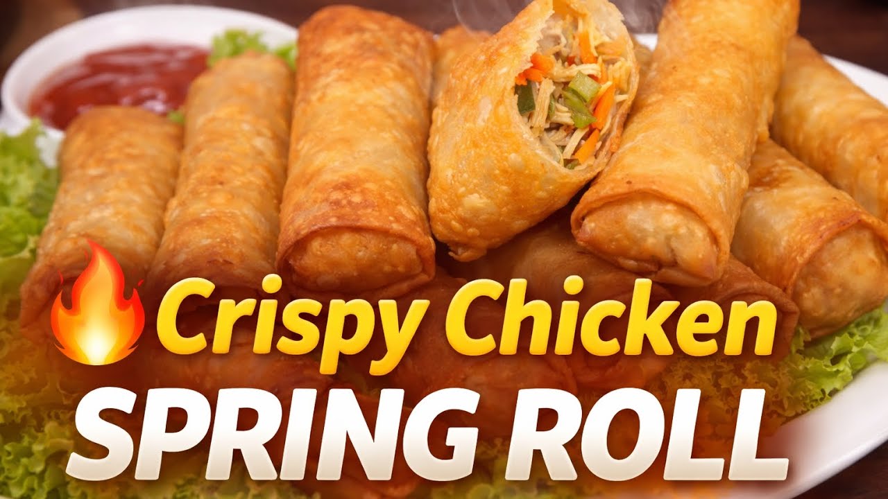 Secret Crispy Chicken Spring Roll Recipe। Better Than Restaurant।Easy Recipe। Crunch and Delicious।