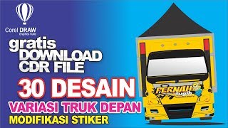 variasi truk depan cdr vektor screenshot 3