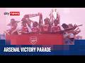 Watch the moment Arsenal's Premier League trophy parade passes Sky's correspondents