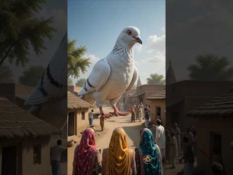 1000 Feet Ka Kabutar 😱 Gaon Mein Aaya Sabse Bada Pigeon!Real Village Story #Kabutar #village #shorts