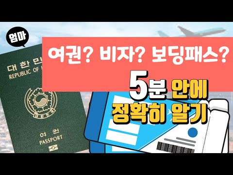 여권, 비자, 비행기표, 보딩패스 차이점. 정확히 알아봐요!  Let&rsquo;s talk about Travel Visa, Passport, ESTA, and Plane Tickets!