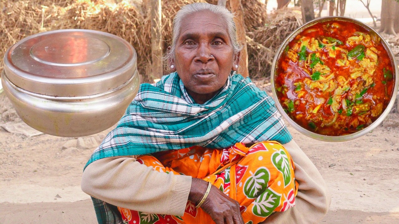 Tribe Grandma Traditional Style Chicken Vapa Recipe | CHICKEN CURRY RECIPE | Village Cooking Style.