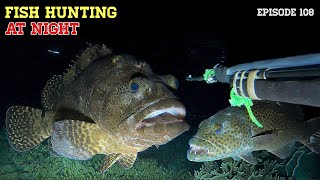 NIGHT SPEARFISHING EPISODE 108 | FISH HUNTING AT NIGHT