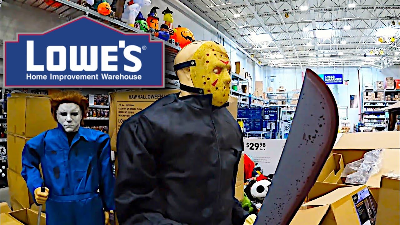 Finally Lowes Outdoor Halloween Decor 2022 Store Tour Trip 1 YouTube
