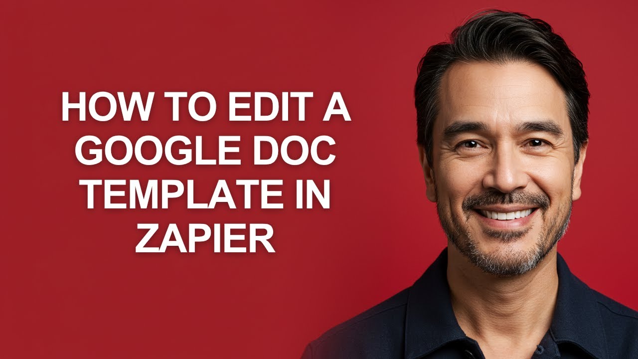 How to Edit a Google Doc Template in Zapier - KevinHowTo - YouTube