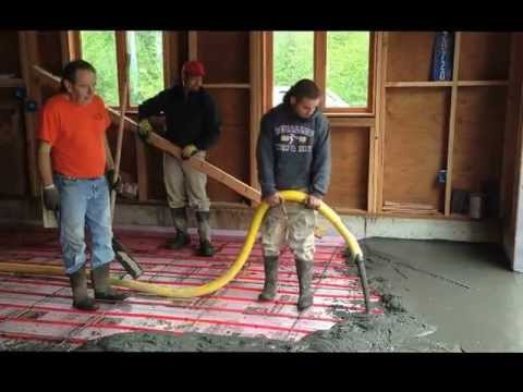 Topping Pour for In Slab Radiant Heat Garage Floor  YouTube
