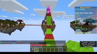 Quarentxne using reach kill aura and auto clicker in bedwars
